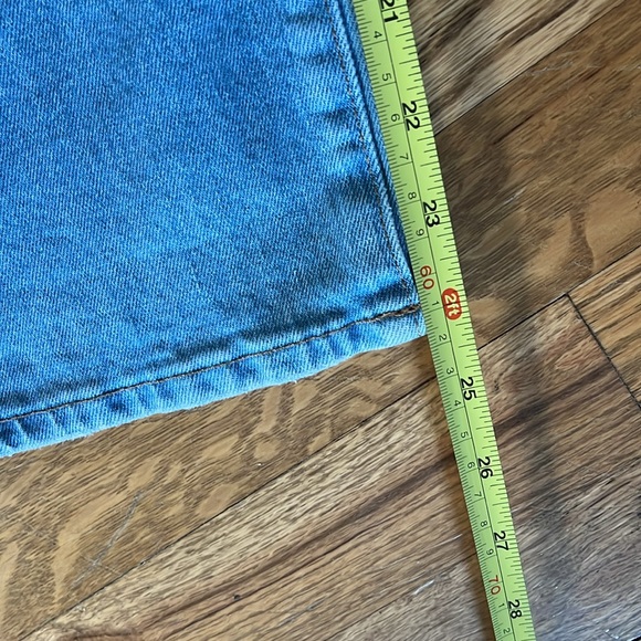 Madewell Slim Wide Leg Crop jeans light wash denim - Picture 4 of 7